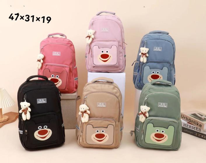 Imagem de Mochila Escolar Impermeável Casual Feminina Masculina Moda Coreana