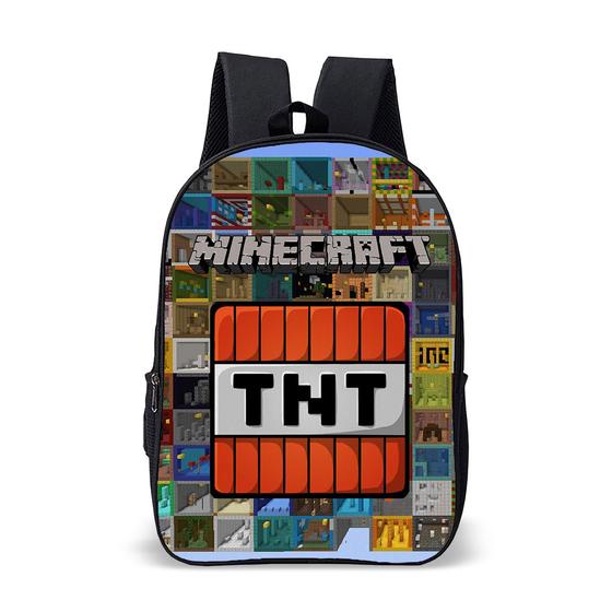 Imagem de Mochila Escolar Infantil Avulsa Game Minecrafit  Menino e Menina