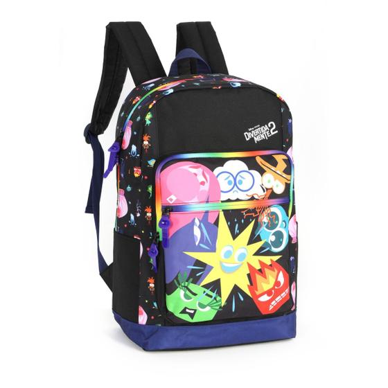 Imagem de Mochila Escolar Infantil Com Alça Divertidamente 2 Filme Disney Emoções Aula Escola UP4YOU