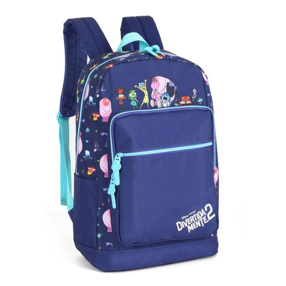 Imagem de Mochila Escolar Infantil Com Alça Divertidamente 2 Filme Disney Emoções Aula Escola UP4YOU