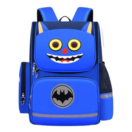 Imagem de Mochila Escolar Infantil com Desenho Morcego Azul