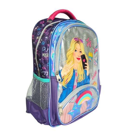 Imagem de Mochila Escolar Infantil Creche Fashion Girls Passeio Grande - Denlex