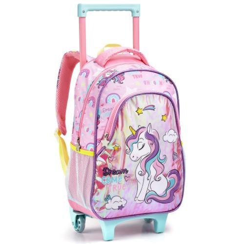 Imagem de Mochila Escolar Infantil de Roda Unicórnio Seanite MR41448