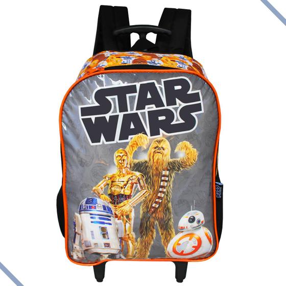 Mochila Escolar Infantil De Rodinhas Star Wars Chewbacca - Luxcel ...