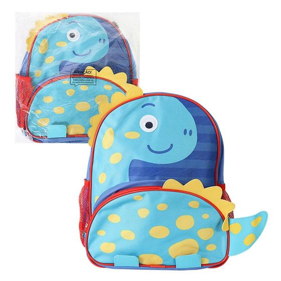 Imagem de Mochila Escolar Infantil Dinossauro- Azul