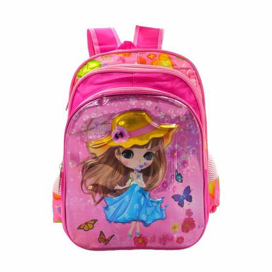 Imagem de Mochila Escolar Infantil Feminina 3D Princesa WL-C143