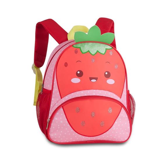 Imagem de Mochila Escolar Infantil Feminina Frutinha Morango E Abacaxi