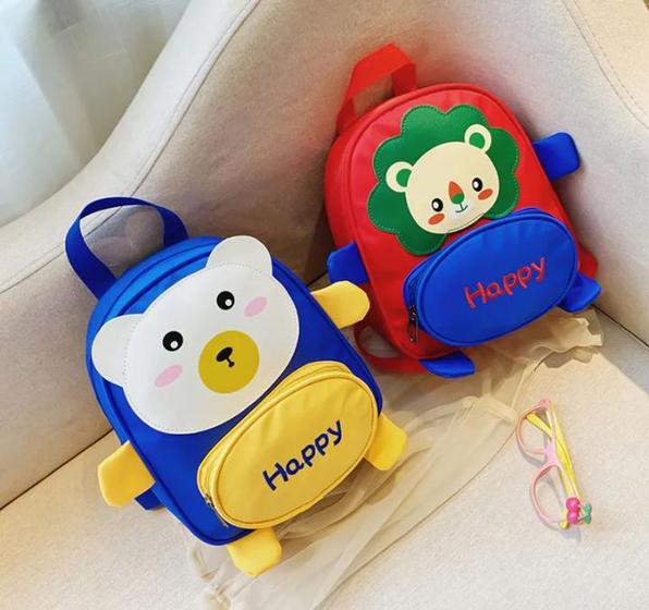 Imagem de Mochila escolar infantil formato de bichinhos fofa divertida happy