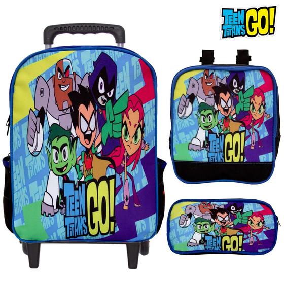 Imagem de Mochila Escolar Infantil Jovens Titãs Rodinha Toys 2U