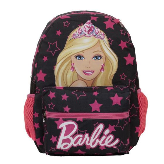 Imagem de Mochila Escolar Infantil Menina Barbie Princesa Costas Tam G