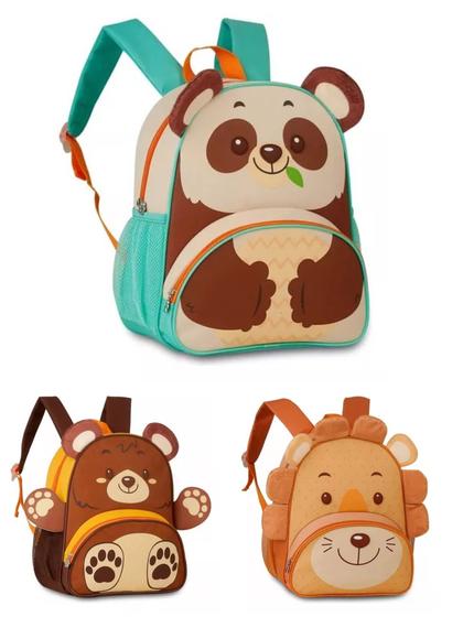 Imagem de Mochila Escolar Infantil Menino Bichinhos Zoo Clio Pets Original Animais