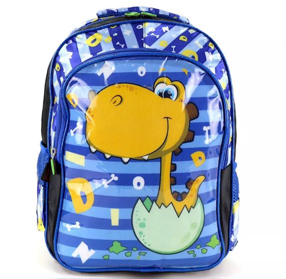 Imagem de Mochila Escolar Infantil Menino Resistente Impermeável Tecido Oxford de Qualidade Dinorauro