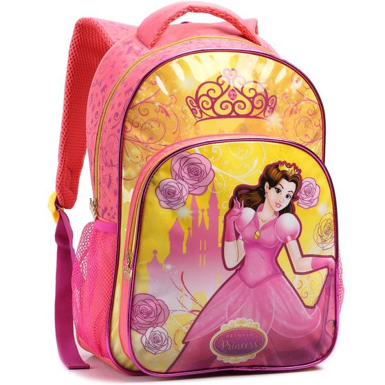 Imagem de Mochila Escolar Infantil Princesa Costas Tam G Seanite Resistente