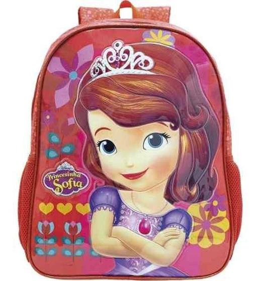 Imagem de Mochila Escolar Infantil Princesa Sofia Costas Tam G