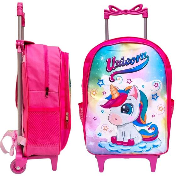 Mochila Escolar Infantil Rodinha Feminina - Unicornio Menor preço em Mochila Escolar Infantil Rodinha Feminina - Unicornio