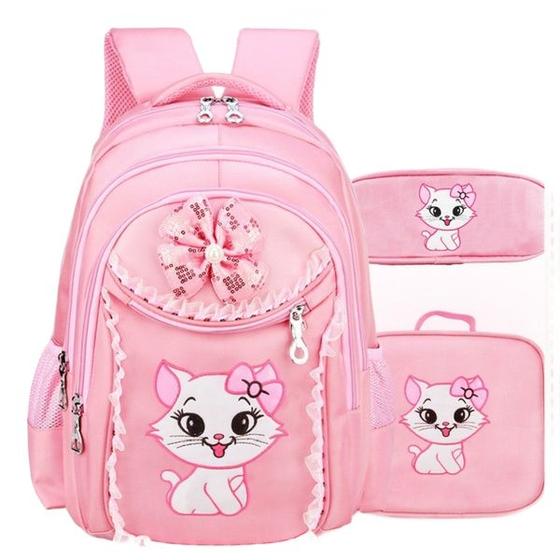 Imagem de Mochila Escolar Infantil Wokex Fashion - Gatinha Princesa em Nylon