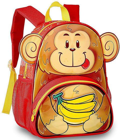 Mochila Escolar Infantil Zookids Impermeável Macaquinho - Clio ...