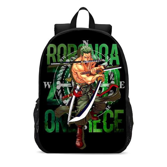 Imagem de Mochila Escolar Infanto Juvenil One Piece Zoro Anime Novidades 0403