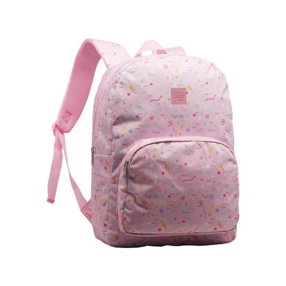 Imagem de Mochila Escolar Juvenil Colegial Fundamental Médio Faculdade Bolso Frontal Estampada Menina Kawaii