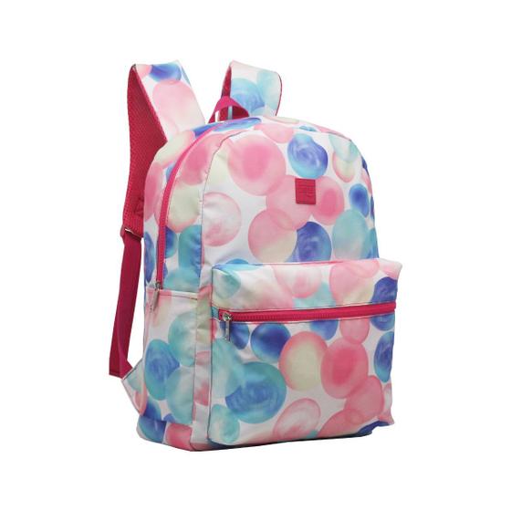 Imagem de Mochila Escolar Juvenil Colegial Fundamental Médio Pastel Menina Feminina Passeio Colorida Kawaii