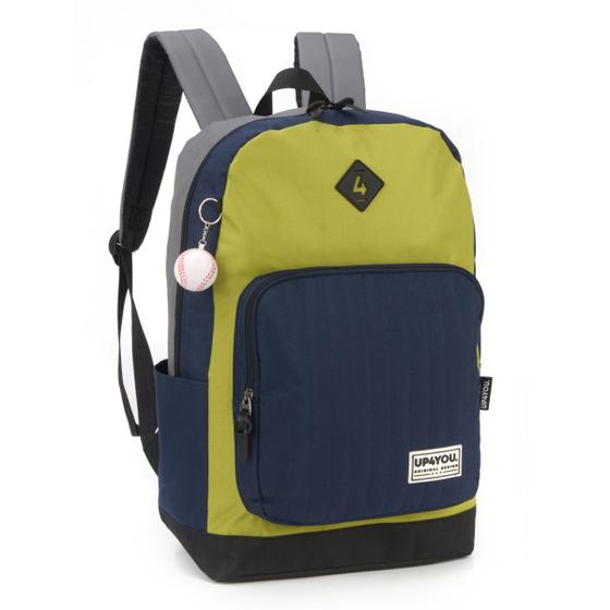 Imagem de Mochila Escolar Juvenil De Costas Masculina Up4You Chaveiro