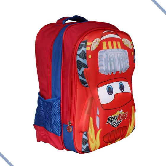 Imagem de Mochila Escolar Juvenil Infantil Modelo Carros Kars Kids