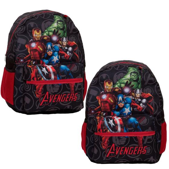 Imagem de Mochila Escolar Juvenil Masculina Avengers Tam G Fundamental