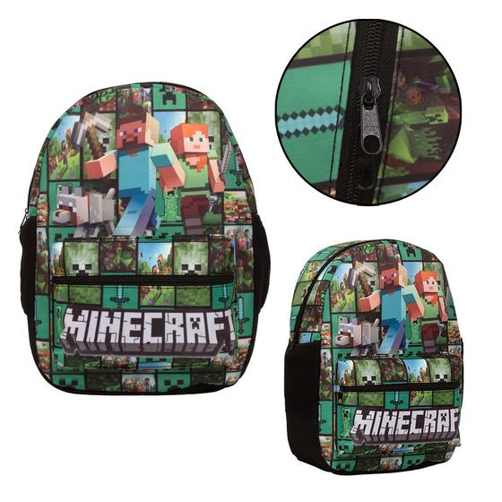 Imagem de Mochila Escolar Juvenil Minecraft Masculina Verde Lançamento