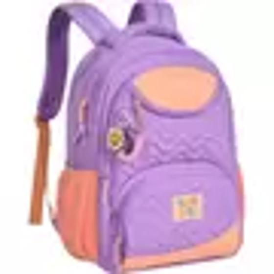 Imagem de Mochila Escolar Luluca Bolsa Costas LILAS