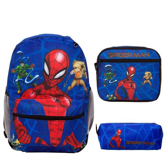 Imagem de Mochila Escolar Masculina Juvenil Spider Man G Reforçada