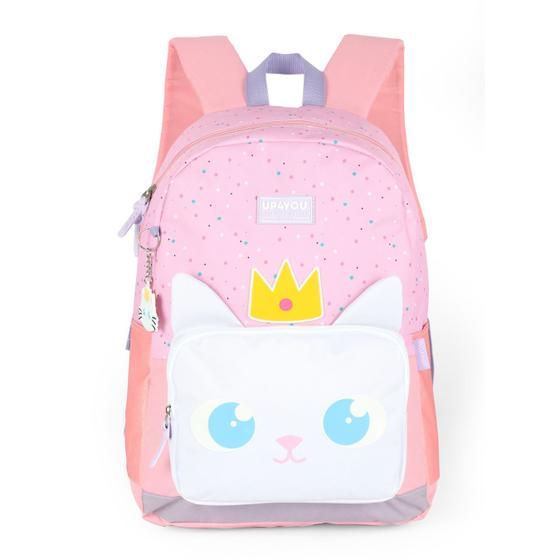 Imagem de Mochila Escolar Menina Bolsa Feminina Juvenil Gato Up4you