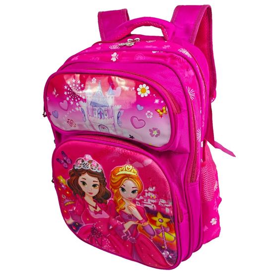 Imagem de Mochila Escolar Menina Infantil Impermeável Bolsa Altura 40cm Alto Qualidade Grande