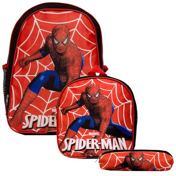 Imagem de Mochila Escolar Menino Homem Aranha com Lancheira Infantil