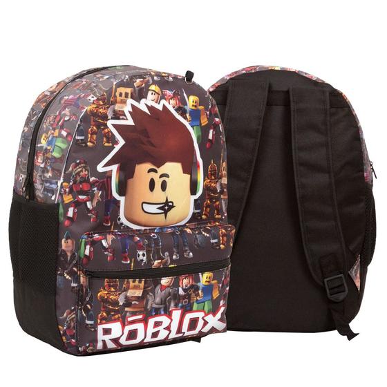 Imagem de Mochila Escolar Menino Roblox Jogo Passeio Aulas Reforçada