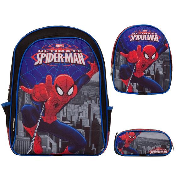 Imagem de Mochila Escolar Menino Spider Man Grande Costas Passeio