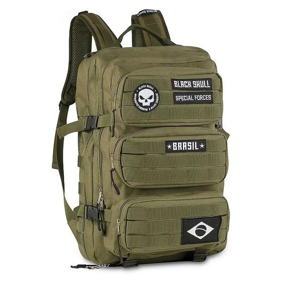 Imagem de Mochila Escolar Militar Black Skull BS3537