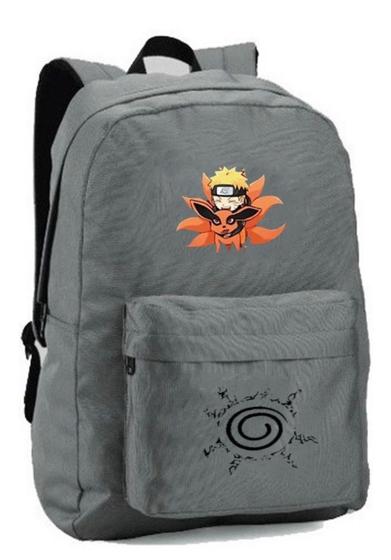 Imagem de Mochila Escolar Naruto Kurama Bolsa Cinza