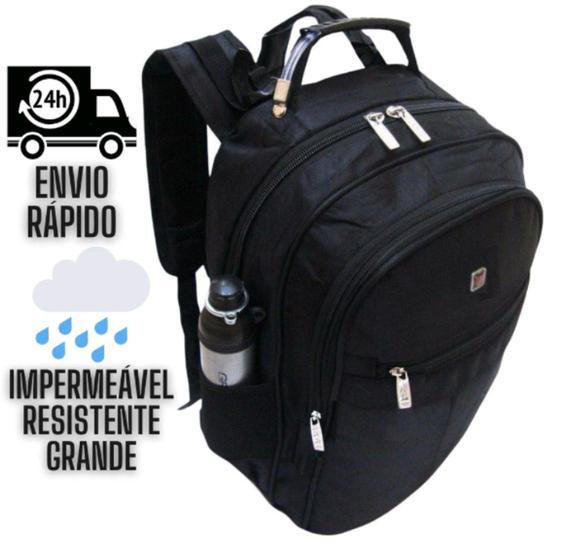 Imagem de Mochila Escolar Reforçada Notebook Impermeável Cabo De Aço