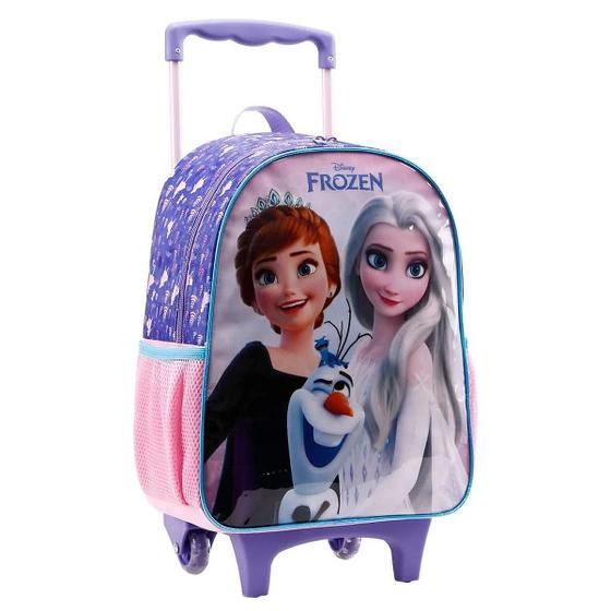 Imagem de Mochila escolar rodinha infantil Frozen Disney Xeryus