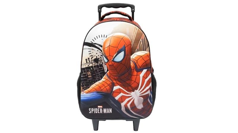 Imagem de Mochila Escolar Rodinha Spider Man 3D Homen Aranha Original