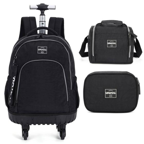 Imagem de Mochila Escolar Rodinhas 360 Graus Up4You com Lancheira e Estojo 100 Pens MC47076UP