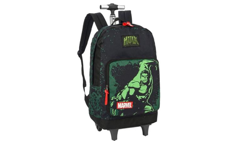 Imagem de Mochila Escolar Rodinhas E Costas 2Em1 Hulk Avengers