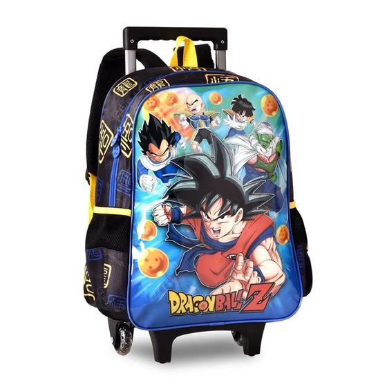 Imagem de Mochila Escolar Rodinhas e Costas Original Anime Goku Dragon Ball Z