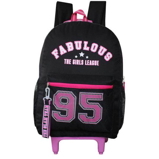 Imagem de Mochila Escolar Rodinhas Fabulous Girls Feminina Clio Style