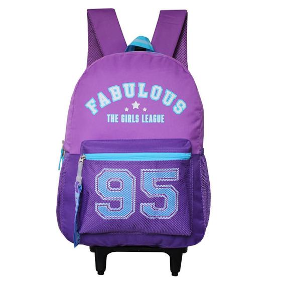 Imagem de Mochila Escolar Rodinhas Fabulous Girls Feminina Clio Style