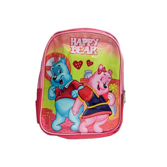 Imagem de Mochila Escolar Rosa Pequena Ursos Felizes