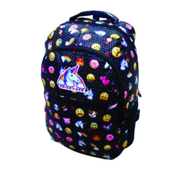 Imagem de Mochila Escolar Unilovers Emojis M3774 Preto