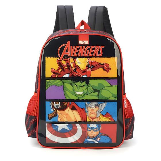 Imagem de Mochila Escolar Vingadores Heróis - Vermelha