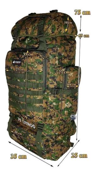 Imagem de Mochila Esportiva Camping Trilha Camuflada Grande