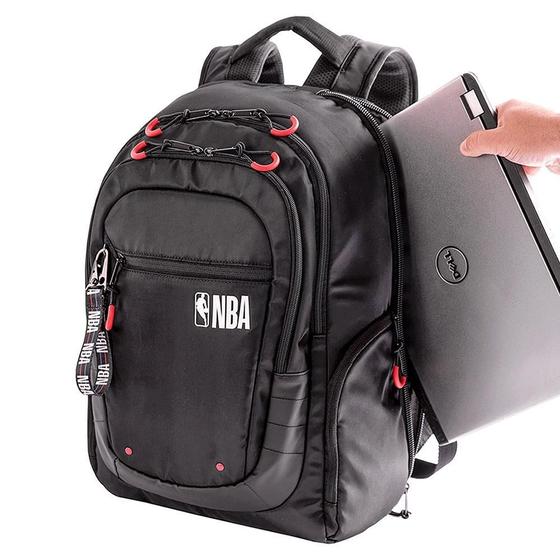 Imagem de Mochila Esportiva Grande 5 Comp. Notebook Nba Pro Preto